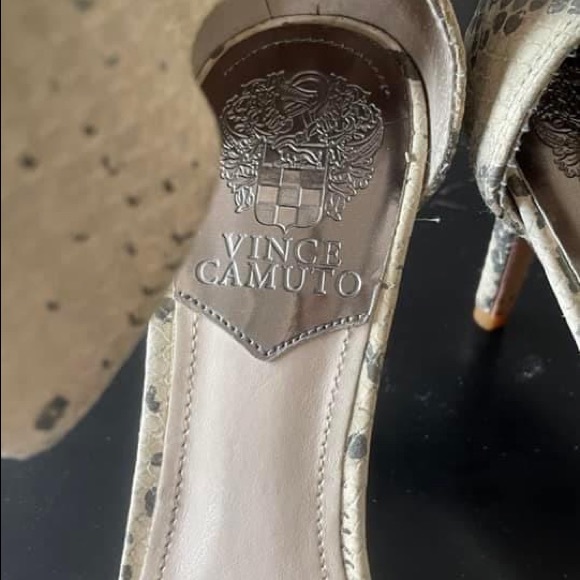Vince Camuto snake print Oljera heels thick strap thin heels - Picture 9 of 10